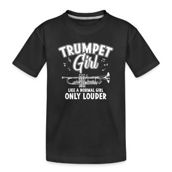 Trompette Girls Brass Band Orchestra Musicien - T-shirt bio Premium Enfant - noir - Devant