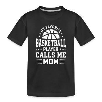 Basketball Mère BBall Dribble Sport Fils - T-shirt bio Premium Enfant - noir - Devant