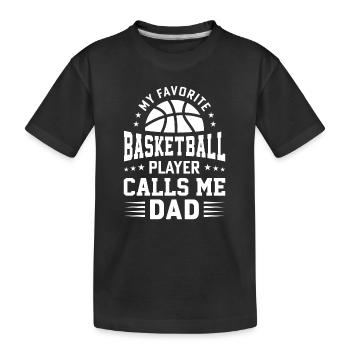 Basketball Père BBall Dribble Sport Son - T-shirt bio Premium Enfant - noir - Devant