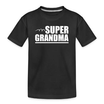 Oma Rentnerin Omi Enkelsohn Enkeltochter Großmama - Kinder Premium Bio T-Shirt - Schwarz - Vorne