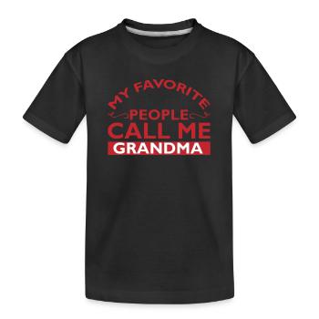 Oma Rentnerin Omi Enkelsohn Enkeltochter Großmama - Kinder Premium Bio T-Shirt - Schwarz - Vorne