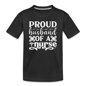 Mari d’une infirmière - T-shirt bio Premium Enfant - noir - Devant