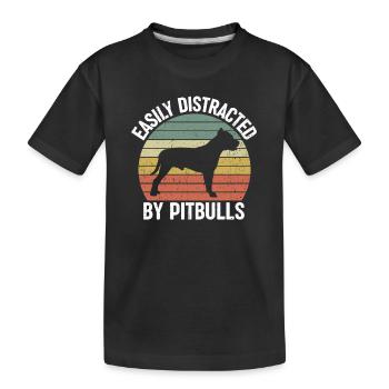 Meilleur ami Pitbull Race de chien de compagnie - T-shirt bio Premium Enfant - noir - Devant