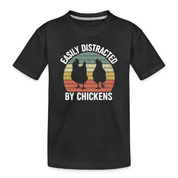 Poulet Élevage de poulet Poulet Éleveur Poulet Cadeau - T-shirt bio Premium Enfant - noir - Devant