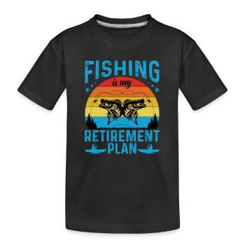 Angeln Jagen Fisch Haken Jäger Rute Köder Biss - Kinder Premium Bio T-Shirt - Schwarz - Vorne