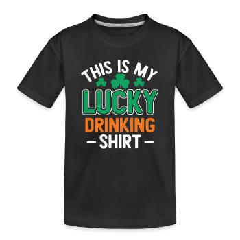 Irish Ireland Flag Irish roots Irish origin - Kids' Premium Organic T-Shirt - black - Front