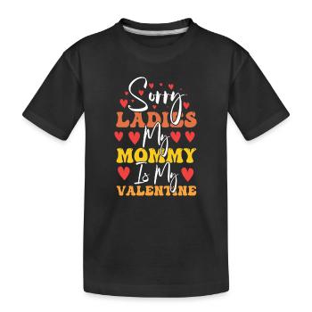 Mama Sohn Valentinstag Mutter mami - Kinder Premium Bio T-Shirt - Schwarz - Vorne