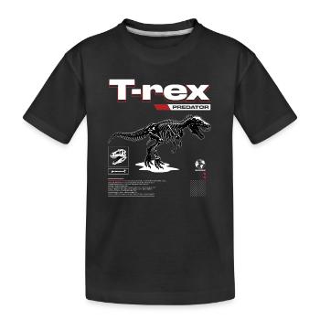 T-REX Tyrannosaurus Dinosaur - Kids' Premium Organic T-Shirt - black - Front