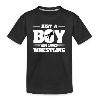 Lutte Lutte Cadeau de lutteur lutteur - T-shirt bio Premium Enfant - noir - Devant