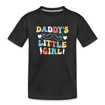 Père Fille Partenaire Look Vêtements Relation Papa - T-shirt bio Premium Enfant - noir - Devant