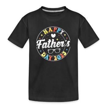 Vater 2023 - Papa 2023 - Papa werden Schwanger - Kinder Premium Bio T-Shirt - Schwarz - Vorne
