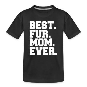 Fourrure maman chien maman et patte de chien - T-shirt bio Premium Enfant - noir - Devant