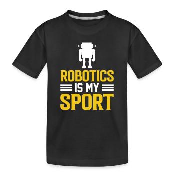 Robot Programmer Automation Technician - Kids' Premium Organic T-Shirt - black - Front