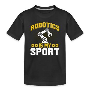 Robot Programmer Automation Technician - Kids' Premium Organic T-Shirt - black - Front