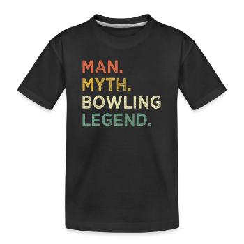 Bowling Cone Spareball Pins Ball Strike - Kids' Premium Organic T-Shirt - black - Front