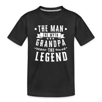 Grandpa Grandson Best Friends Grandpa Granddaughter Gift - Kids' Premium Organic T-Shirt - black - Front