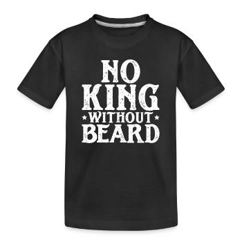 Vollbart und Bartträger Barthaare Schnauzbart - Kinder Premium Bio T-Shirt - Schwarz - Vorne