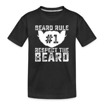 Vollbart und Bartträger Barthaare Schnauzbart - Kinder Premium Bio T-Shirt - Schwarz - Vorne