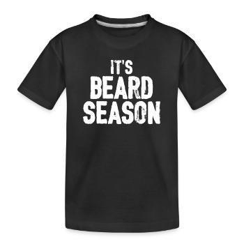 Vollbart und Bartträger Barthaare Schnauzbart - Kinder Premium Bio T-Shirt - Schwarz - Vorne