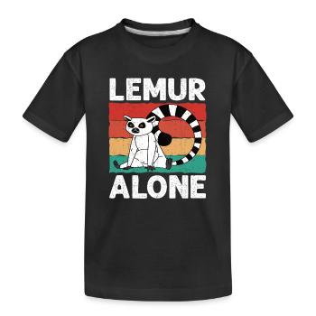 Mignon lémurien Lémuriens Cadeau Singe Primate Demi-singe - T-shirt bio Premium Enfant - noir - Devant