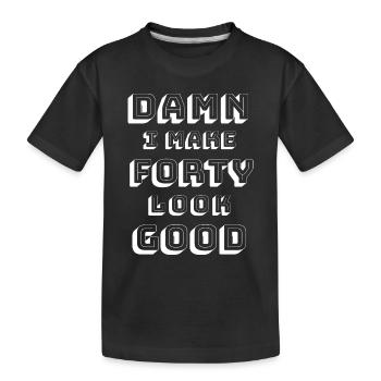 40. Geburtstag - Kinder Premium Bio T-Shirt - Schwarz - Vorne