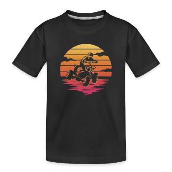 Quad Biker Offroad Vintage Quad Rider VTT - T-shirt bio Premium Enfant - noir - Devant