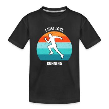 Faire du jogging - T-shirt bio Premium Enfant - noir - Devant