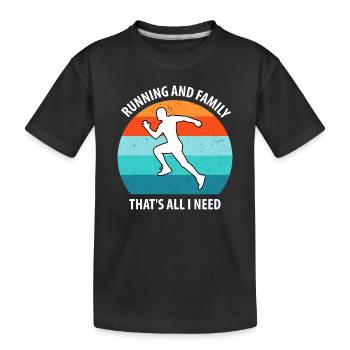 Faire du jogging - T-shirt bio Premium Enfant - noir - Devant