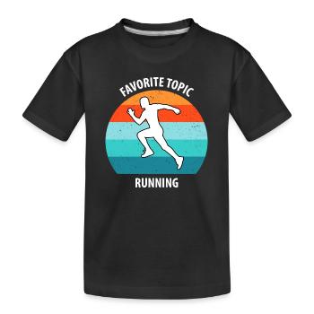 Faire du jogging - T-shirt bio Premium Enfant - noir - Devant