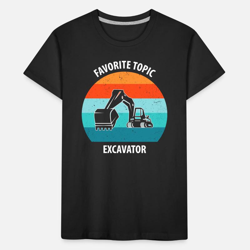 Bagger Baggerfahrer Baggerwagen Kinder Premium Bio T-Shirt