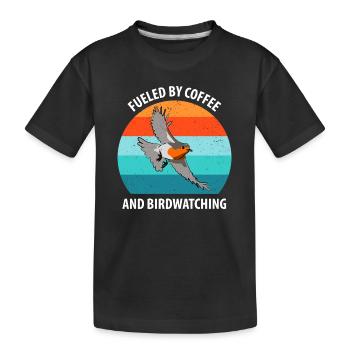 Observation des oiseaux Observation des oiseaux Observation des oiseaux - T-shirt bio Premium Enfant - noir - Devant