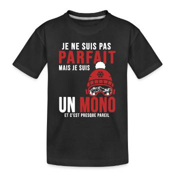 Ski moniteur mono parfait humour coach - T-shirt bio Premium Enfant - noir - Devant
