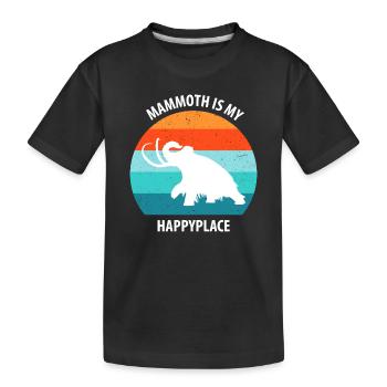 Drôle de mammouth de l’âge de pierre de l’âge de glace Design préhistorique - T-shirt bio Premium Enfant - noir - Devant