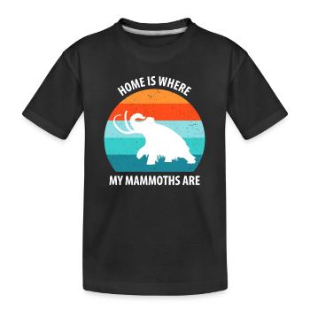Drôle de mammouth de l’âge de pierre de l’âge de glace Design préhistorique - T-shirt bio Premium Enfant - noir - Devant