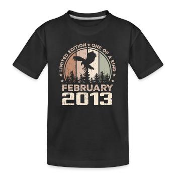 Unvergleichlich seit Februar 2013, 11-jähriges Jubiläum - Kinder Premium Bio T-Shirt - Schwarz - Vorne