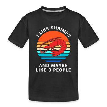 Crabe, Langouste, Fruits de mer, Crevettes - T-shirt bio Premium Enfant - noir - Devant