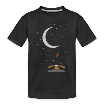 hase häschen kaninchen bunny osterhase mümmelmann - Kinder Premium Bio T-Shirt - Schwarz - Vorne