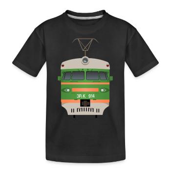 Train Russia - Kids' Premium Organic T-Shirt - black - Front