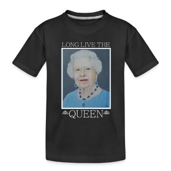 Reine d'Angleterre Elisabeth - Idée cadeau - T-shirt bio Premium Enfant - noir - Devant