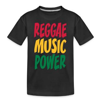 rasta music power - T-shirt bio Premium Enfant - noir - Devant