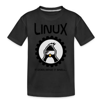 Linux fait ce qu'il doit - T-shirt bio Premium Enfant - noir - Devant