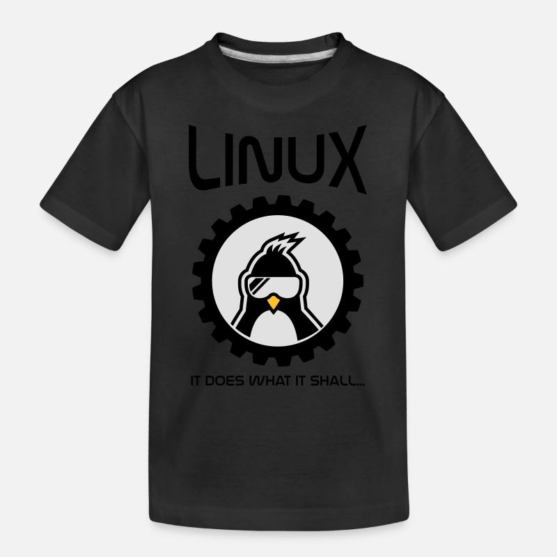 linux tut was es soll - Kinder Premium Bio T-Shirt - Schwarz