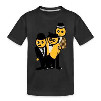 Egon, Kjeld und Benny - Kinder Premium Bio T-Shirt - Schwarz - Vorne