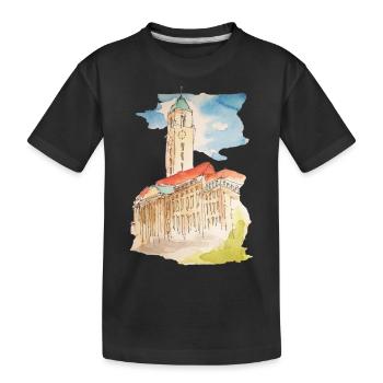 Rathaus Spandau von Berlin by Art_Klex_Berlin - Kinder Premium Bio T-Shirt - Schwarz - Vorne