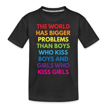 LGBTQ+ - T-shirt bio Premium Enfant - noir - Devant