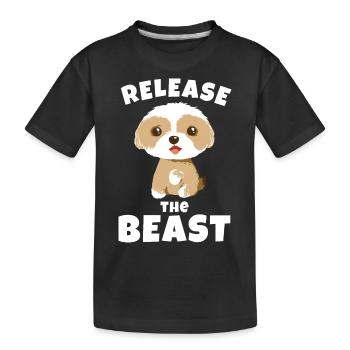 Unleash the Beast - Kids' Premium Organic T-Shirt - black - Front