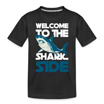 Great White Shark Angler Swimming - Kids' Premium Organic T-Shirt - black - Front