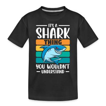 Requins Plongée Sailing Predator - T-shirt bio Premium Enfant - noir - Devant
