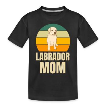 Retro Chiens Labrador Mama - T-shirt bio Premium Enfant - noir - Devant