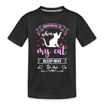 Happy Motivation Holiday Life Energy - Kids' Premium Organic T-Shirt - black - Front
